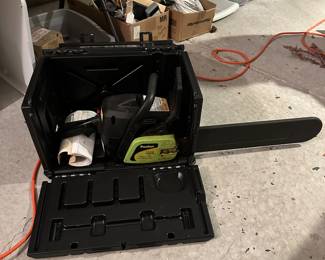 H28 - $40. 16" Poulan P3816 Gas Chainsaw. Pulls and acts like it will start. Includes case.