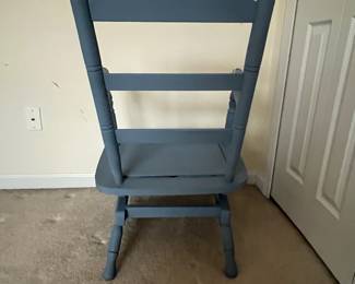 H11 - $40 PAIR of painted blue wooden rockers.