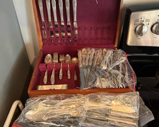 L47 - $40. 4 Silver Plated Flatware sets. One large set - 3 smaller. Community & International Silver Co.