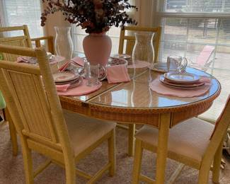 Henry Link wicker table & chairs