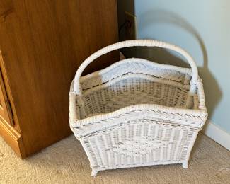 Wicker magazine holder