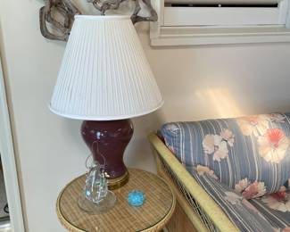 1 of 2 Henry Link wicker side tables