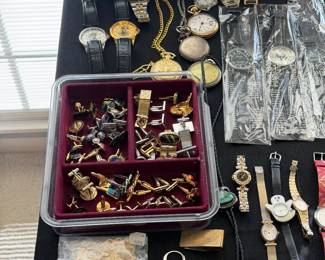 Pocket & wrist watches, cuff links