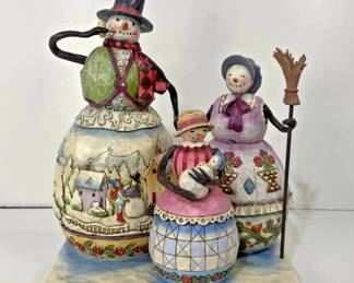 Jim Shore Warm Hearts On Frosty Days Snowman Family Figurines
