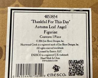 Jim Shore Thankful For This Day Autumn Leaf Angel Figurine  