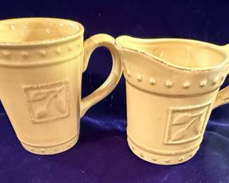 Debby Segura Designs Sorrento Stoneware Serving Bowl and Plate Set 