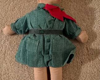 Vintage Georgene Novelties Girl Scout Cloth Doll