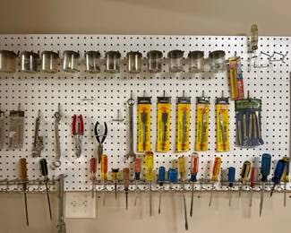 Assorted Hand Tools and Hardware Storage