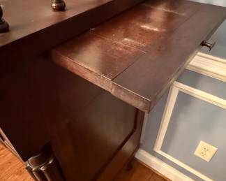 American Empire Crotch Flame Mahogany Sideboard 