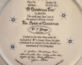 W.S. George The Spirit of Christmas Collector Plates by Jean Sias Set of  third image