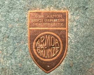 Armor Bronze Bookends Depicting Athletes 