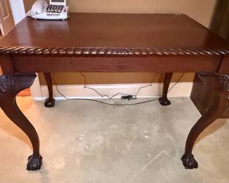 Chippendale Style Mahogany Partners Desk 