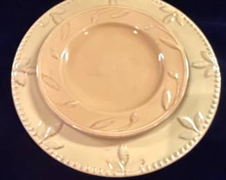 Debby Segura Designs Sorrento Stoneware Serving Bowl and Plate Set