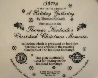Thomas Kinkade Victorian Christmas Collector Plates fifth image