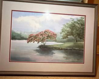 Watercolor Landscape Painting by Phelps