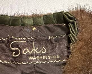 Mink Stole with Saks Fifth Avenue Label 
