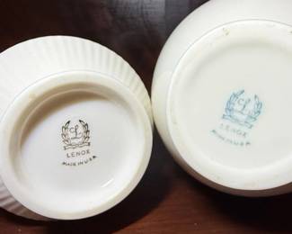 Lenox Wheat Pattern Bud Vase and Grapevine Pitcher Set second image