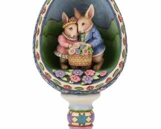 Jim Shore Display Of Affection Easter Egg Figurine 