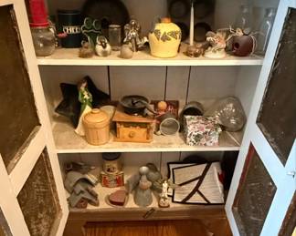 Antique Pie Safe with Embossed Tin Panels 