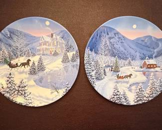 W.S. George The Spirit of Christmas Collector Plates by Jean Sias Set of 