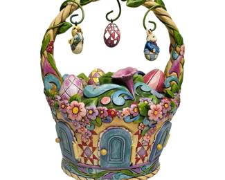 Jim Shore Be Open To Miracles Easter Basket Figurine 