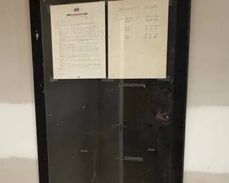 Vintage Train Station Schedule Display