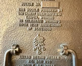 Wyoming Centennial  and Cheyenne Frontier Days th Annual Limited Edition Belt Buckles second image