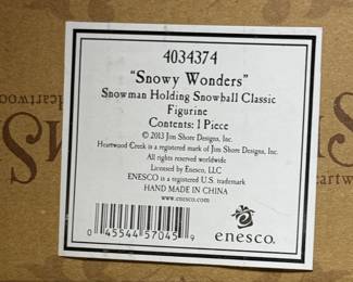 Jim Shore Snowy Wonders Snowman Holding Snowball Classic Figurine  