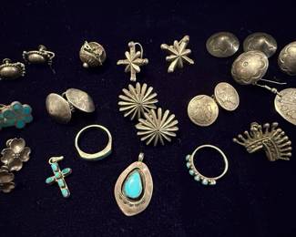 Native American Sterling Silver and Turquoise Collection