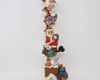 Jim Shore Piled High With Holiday Spirit Stacked Christmas Figurine 