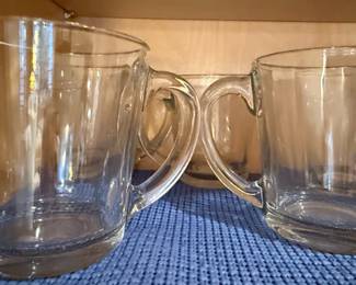 Assorted Vintage Glassware Set with Starburst and Paneled Designs 