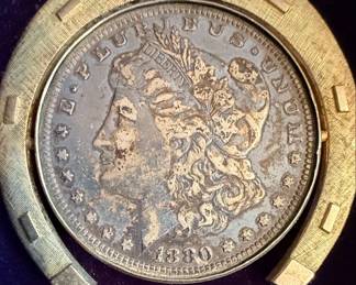 Morgan Silver Dollar Pendant in Horseshoe Mount 