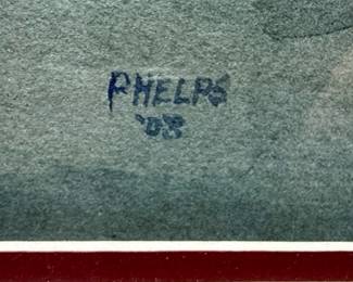 Watercolor Landscape Painting by Phelps second image