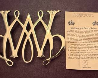 William and Mary Brass Trivet