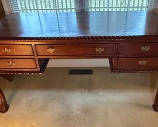 Chippendale Style Mahogany Partners Desk