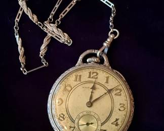 Hamilton Pocket Watch with Chain