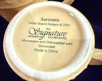 Debby Segura Designs Sorrento Stoneware Serving Bowl and Plate Set 