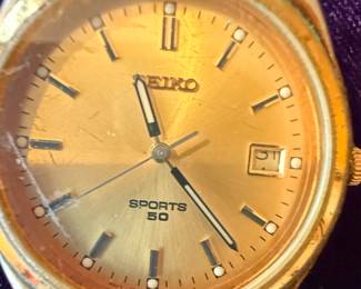 Stauer GoldTone Watch and Seiko Sports Quartz Watch fourth image