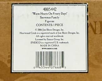 Jim Shore Warm Hearts On Frosty Days Snowman Family Figurine 