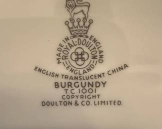 Royal Doulton Burgundy TC. China Set fourth image