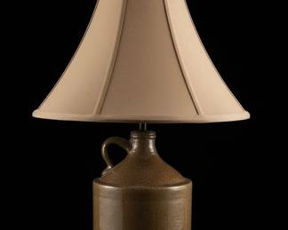 Vintage Stoneware Jug Lamp