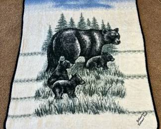 Earthrags Yellowstone National Park Wildlife Throw Blanket