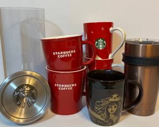 Starbucks Lot and One Yeti Mug
