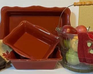 Ceramic Bakeware Dish Set Square Casseroles