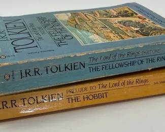 JRR Tolkien THE LORD OF THE RINGS Part I and The Hobbit 1982,1983 edition Paperbacks