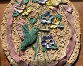 Decorative Humming Bird Plaster Wall Ornament