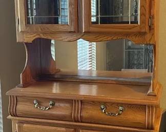 Oak China Hutch Cabinet Pacific Frame Co.