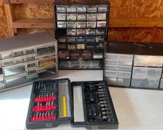 Screw And Nut Bins Lot