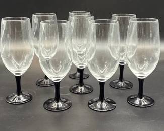 Set of 8 Glass Luminarc Goblets