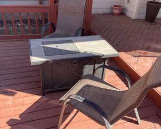 Balli Outdoors Gas, Fire Pit And Two Chairs